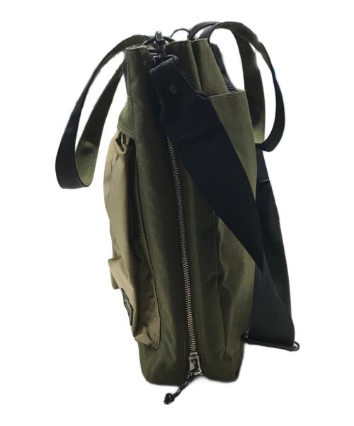 PORTER（ポーター）PORTER (ポーター) hype (ハイプ) 2WAY TOTE BAG/2WAYバッグ/トートバッグ/ショルダーバッグ グリーン×ベージュの古着・服飾アイテム