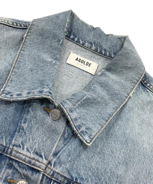 AGOLDE（エーゴールドイー）AGOLDE (エーゴールドイー) ダメージ加工デニムジャケット インディゴ サイズ:Sの古着・服飾アイテム
