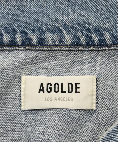 AGOLDE（エーゴールドイー）AGOLDE (エーゴールドイー) ダメージ加工デニムジャケット インディゴ サイズ:Sの古着・服飾アイテム