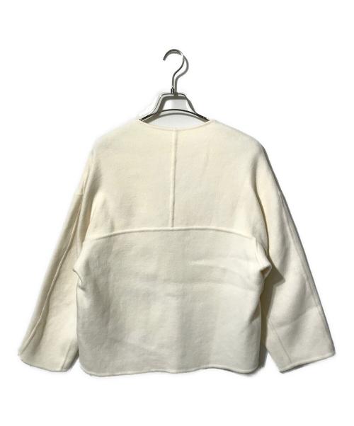 LOUNIE（ルーニー）LOUNIE (ルーニー) リバーショートコート アイボリー サイズ:36の古着・服飾アイテム