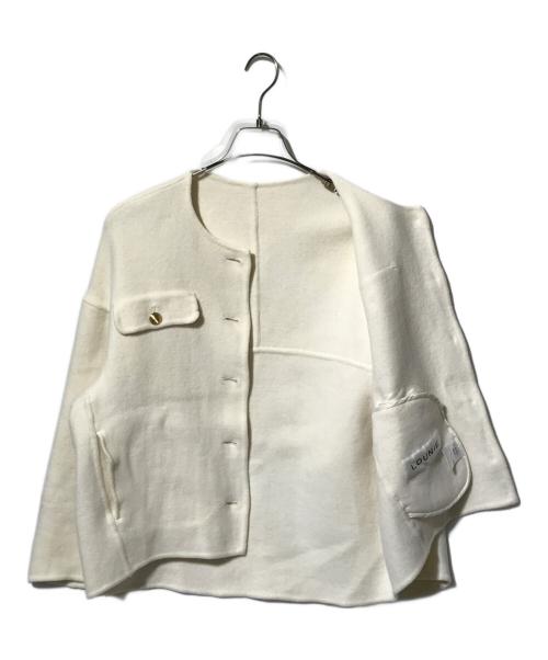 LOUNIE（ルーニー）LOUNIE (ルーニー) リバーショートコート アイボリー サイズ:36の古着・服飾アイテム