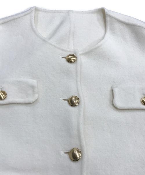 LOUNIE（ルーニー）LOUNIE (ルーニー) リバーショートコート アイボリー サイズ:36の古着・服飾アイテム