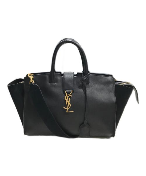 Saint Laurent Paris（サンローランパリ）Saint Laurent Paris (サンローランパリ) 2WAYショルダーバッグ ブラック×ゴールドの古着・服飾アイテム