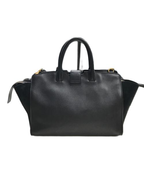 Saint Laurent Paris（サンローランパリ）Saint Laurent Paris (サンローランパリ) 2WAYショルダーバッグ ブラック×ゴールドの古着・服飾アイテム