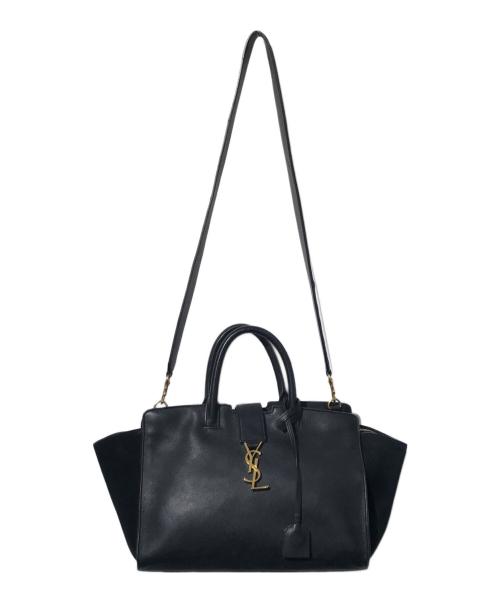 Saint Laurent Paris（サンローランパリ）Saint Laurent Paris (サンローランパリ) 2WAYショルダーバッグ ブラック×ゴールドの古着・服飾アイテム
