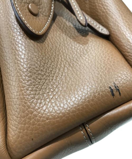 TOD'S（トッズ）TOD'S (トッズ) T TIMELESS ロゴチャーム 2WAYバッグ ブラウンの古着・服飾アイテム