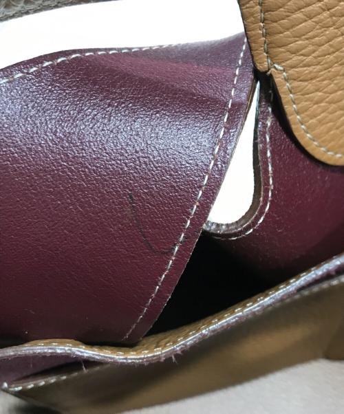 TOD'S（トッズ）TOD'S (トッズ) T TIMELESS ロゴチャーム 2WAYバッグ ブラウンの古着・服飾アイテム