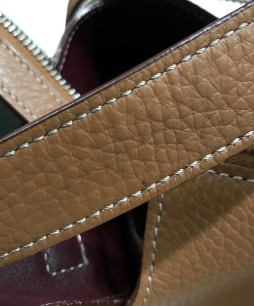 TOD'S（トッズ）TOD'S (トッズ) T TIMELESS ロゴチャーム 2WAYバッグ ブラウンの古着・服飾アイテム