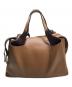 TOD'S (トッズ) T TIMELESS ロゴチャーム 2WAYバッグ ブラウン：70000円