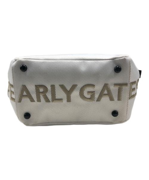 PEARLY GATES（パーリーゲイツ）PEARLY GATES (パーリーゲイツ) ロゴ刺繍ハンドバッグ ホワイトの古着・服飾アイテム