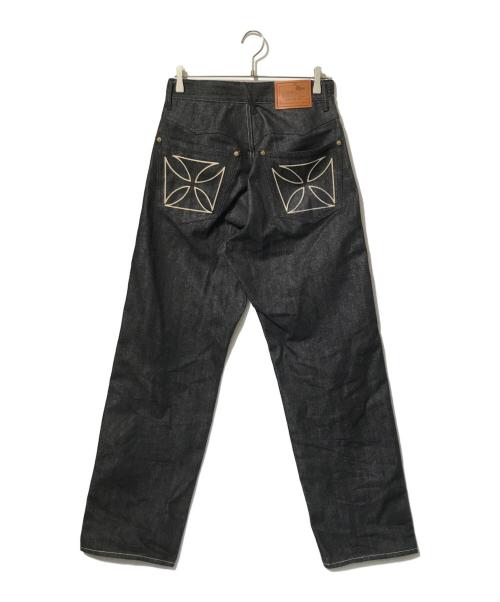 GANGSTERVILLE（ギャングスタービル）GANGSTERVILLE (ギャングスタービル) THUG DENIM IRONCROSS/デニムパンツ ブラック サイズ:Sの古着・服飾アイテム