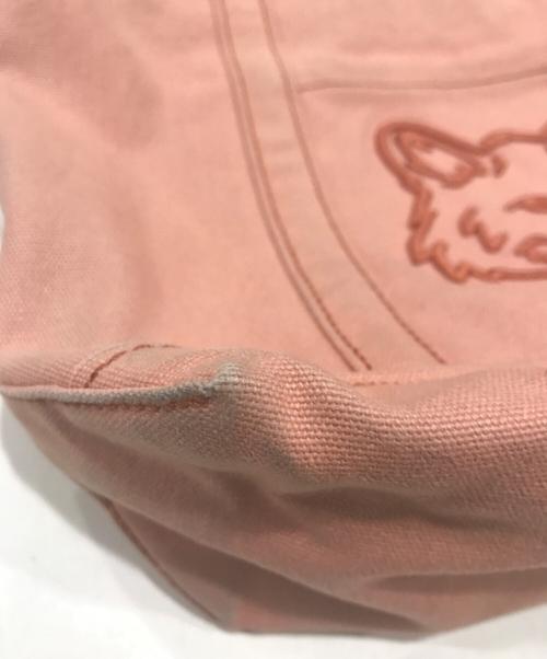 maison kitsune（メゾンキツネ）maison kitsune (メゾンキツネ) フォックスヘッド スモール トート ピンクの古着・服飾アイテム