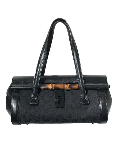 GUCCI（グッチ）GUCCI (グッチ) バンブーハンドバッグ ブラックの古着・服飾アイテム