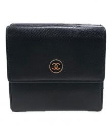 CHANEL（シャネル）の古着「3つ折り財布 ココボール」｜ブラック