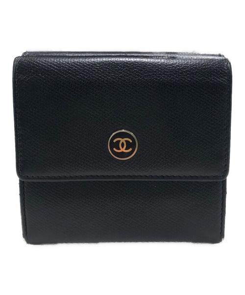 CHANEL（シャネル）CHANEL (シャネル) 3つ折り財布 ココボール ブラックの古着・服飾アイテム