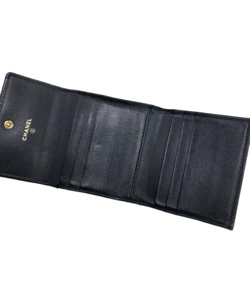 CHANEL（シャネル）CHANEL (シャネル) 3つ折り財布 ココボール ブラックの古着・服飾アイテム