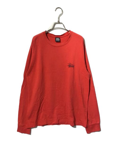 stussy（ステューシー）stussy (ステューシー) ロングスリーブカットソー レッド サイズ:Lの古着・服飾アイテム