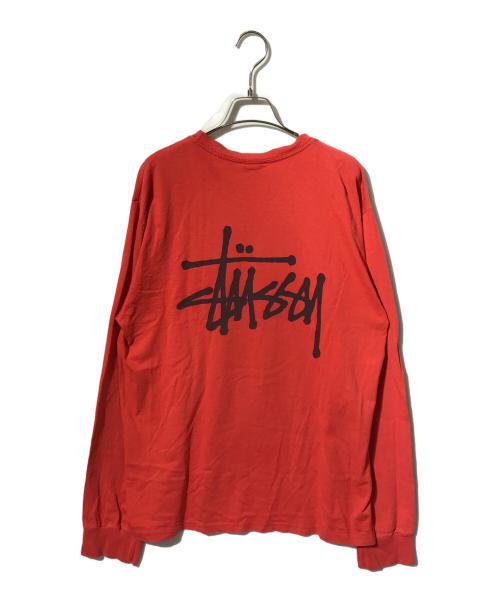 stussy（ステューシー）stussy (ステューシー) ロングスリーブカットソー レッド サイズ:Lの古着・服飾アイテム