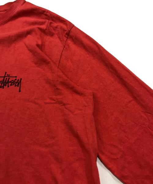 stussy（ステューシー）stussy (ステューシー) ロングスリーブカットソー レッド サイズ:Lの古着・服飾アイテム