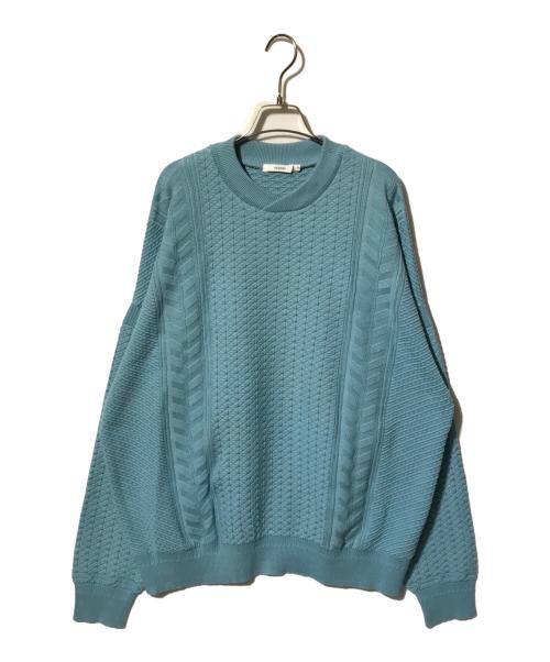yashiki（ヤシキ）yashiki (ヤシキ) Haruno Knit ブルー サイズ:3の古着・服飾アイテム