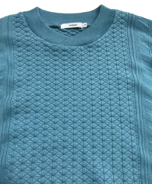 yashiki（ヤシキ）yashiki (ヤシキ) Haruno Knit ブルー サイズ:3の古着・服飾アイテム