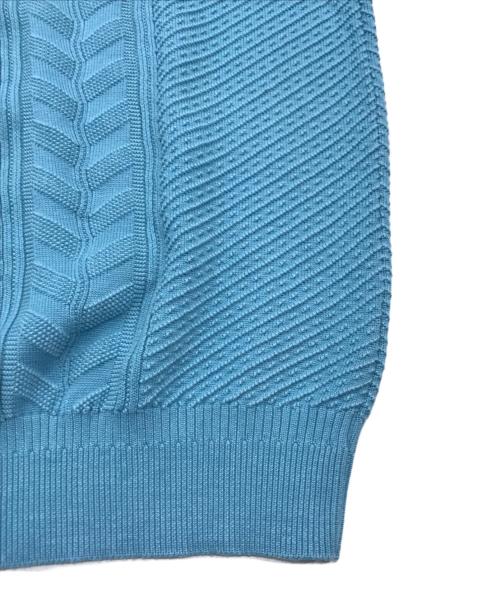 yashiki（ヤシキ）yashiki (ヤシキ) Haruno Knit ブルー サイズ:3の古着・服飾アイテム