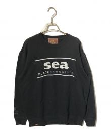 WIND AND SEA（ウィンダンシー）の古着「コラボプリントスウェット」｜ブラック