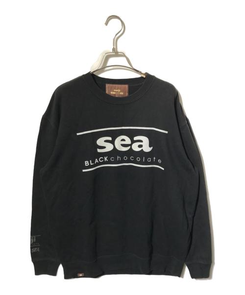 WIND AND SEA（ウィンダンシー）WIND AND SEA (ウィンダンシー) コラボプリントスウェット ブラック サイズ:Lの古着・服飾アイテム