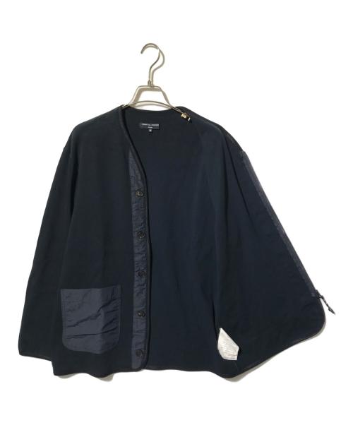 COMME des GARCONS HOMME（コムデギャルソン オム）COMME des GARCONS HOMME (コムデギャルソン オム) 綿度詰め天竺×綿ナイロンタッサー カーディガン ネイビー サイズ:Mの古着・服飾アイテム