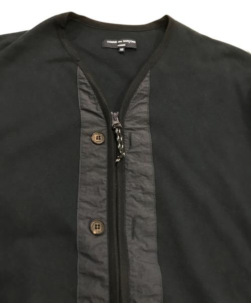 COMME des GARCONS HOMME（コムデギャルソン オム）COMME des GARCONS HOMME (コムデギャルソン オム) 綿度詰め天竺×綿ナイロンタッサー カーディガン ネイビー サイズ:Mの古着・服飾アイテム