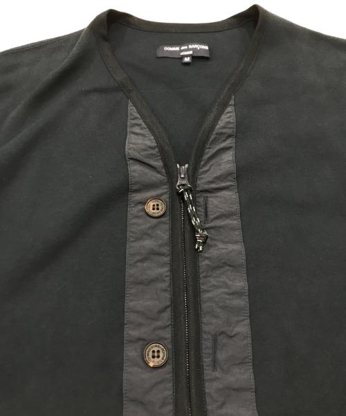 COMME des GARCONS HOMME（コムデギャルソン オム）COMME des GARCONS HOMME (コムデギャルソン オム) 綿度詰め天竺×綿ナイロンタッサー カーディガン ネイビー サイズ:Mの古着・服飾アイテム