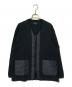 COMME des GARCONS HOMME（コムデギャルソン オム）の古着「綿度詰め天竺×綿ナイロンタッサー カーディガン」｜ネイビー