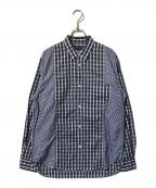 COMME des GARCONS HOMMEコムデギャルソン オム）の古着「切替チェックシャツ」｜ブルー