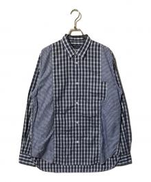 COMME des GARCONS HOMME（コムデギャルソン オム）の古着「切替チェックシャツ」｜ブルー