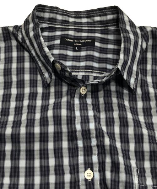 COMME des GARCONS HOMME（コムデギャルソン オム）COMME des GARCONS HOMME (コムデギャルソン オム) 切替チェックシャツ ブルー サイズ:Lの古着・服飾アイテム