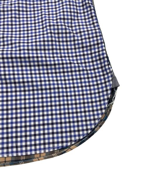 COMME des GARCONS JUNYA WATANABE MAN（コム デ ギャルソン ジュンヤ ワタナベ マン）COMME des GARCONS JUNYA WATANABE MAN (コム デ ギャルソン ジュンヤ ワタナベ マン) 切替チェックシャツ ブルー サイズ:Lの古着・服飾アイテム