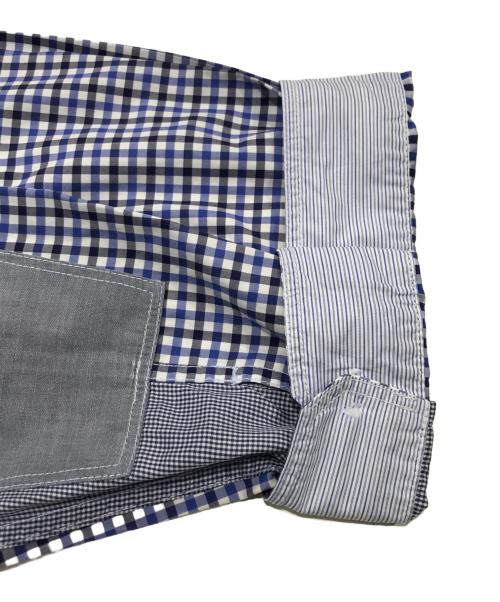 COMME des GARCONS JUNYA WATANABE MAN（コム デ ギャルソン ジュンヤ ワタナベ マン）COMME des GARCONS JUNYA WATANABE MAN (コム デ ギャルソン ジュンヤ ワタナベ マン) 切替チェックシャツ ブルー サイズ:Lの古着・服飾アイテム
