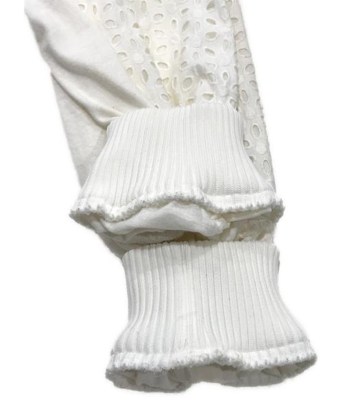 SueUNDERCOVER（スーアンダーカバー）SueUNDERCOVER (スーアンダーカバー) 切替カットワークブルゾン ホワイト サイズ:SIZE 1の古着・服飾アイテム