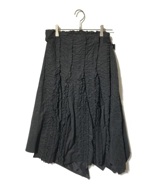 tricot COMME des GARCONS（トリココムデギャルソン）tricot COMME des GARCONS (トリココムデギャルソン) フリルラップスカート ブラック サイズ:Sの古着・服飾アイテム