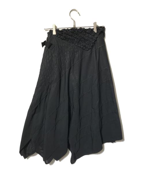 tricot COMME des GARCONS（トリココムデギャルソン）tricot COMME des GARCONS (トリココムデギャルソン) フリルラップスカート ブラック サイズ:Sの古着・服飾アイテム