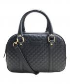 GUCCIグッチ）の古着「マイクログッチッシマレザーショルダーバッグ」｜ネイビー