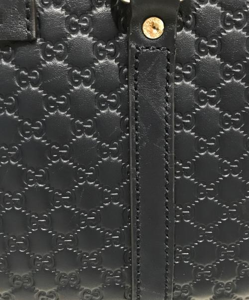 GUCCI（グッチ）GUCCI (グッチ) マイクログッチッシマレザーショルダーバッグ ネイビーの古着・服飾アイテム