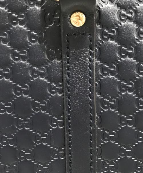 GUCCI（グッチ）GUCCI (グッチ) マイクログッチッシマレザーショルダーバッグ ネイビーの古着・服飾アイテム