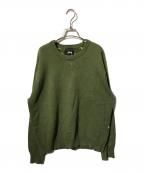 stussyステューシー）の古着「Laguna Icon Sweater/長袖ニット」｜グリーン