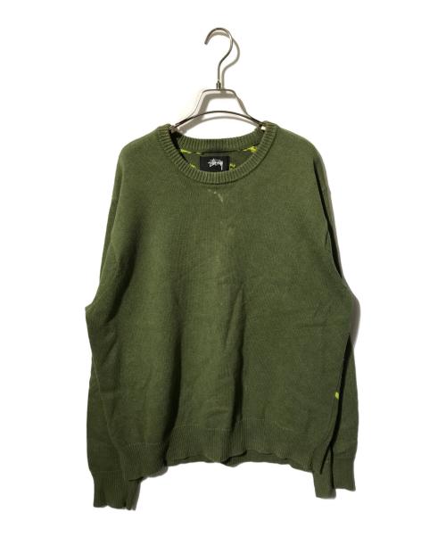 stussy（ステューシー）stussy (ステューシー) Laguna Icon Sweater/長袖ニット グリーン サイズ:Ｌの古着・服飾アイテム