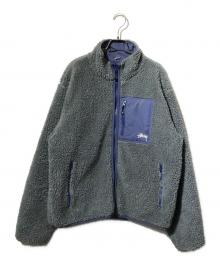 stussy（ステューシー）の古着「SHERPA REVERSIBLE JACKET/ボアジャケット」｜グレー