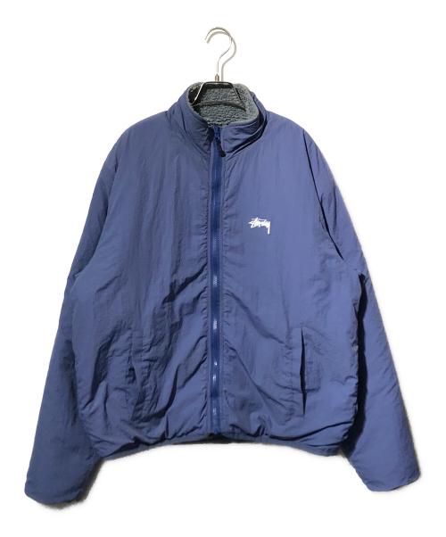 stussy（ステューシー）stussy (ステューシー) SHERPA REVERSIBLE JACKET/ボアジャケット グレー サイズ:Lの古着・服飾アイテム