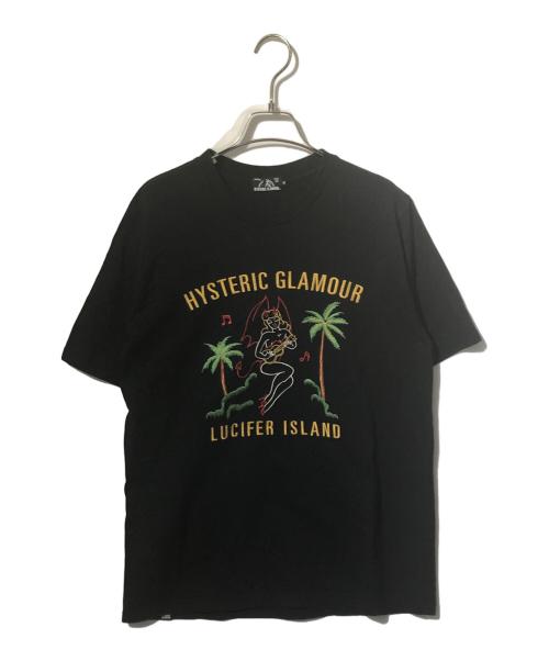 Hysteric Glamour（ヒステリックグラマー）Hysteric Glamour (ヒステリックグラマー) 刺繍Tシャツ ブラック サイズ:Mの古着・服飾アイテム