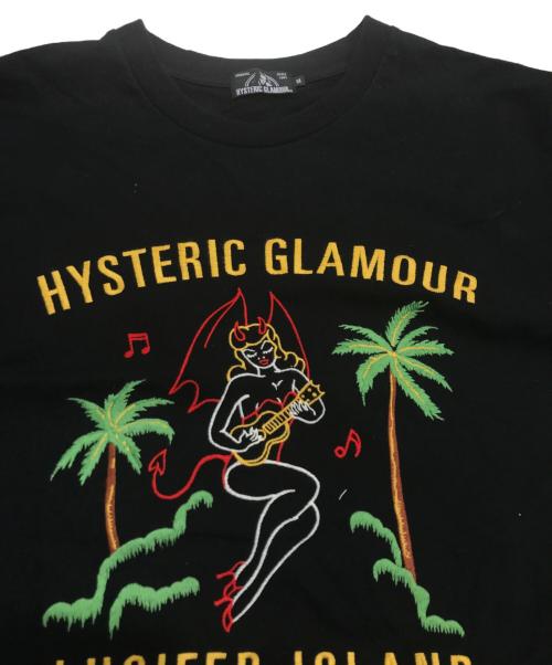 Hysteric Glamour（ヒステリックグラマー）Hysteric Glamour (ヒステリックグラマー) 刺繍Tシャツ ブラック サイズ:Mの古着・服飾アイテム
