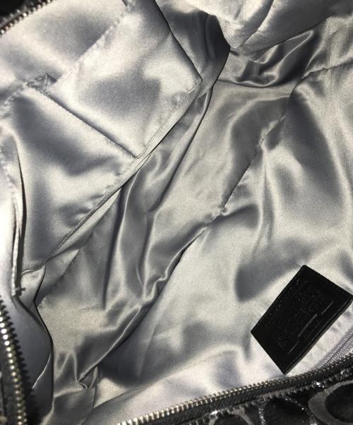 COACH（コーチ）COACH (コーチ) シグニチャーラメステッチモノグラムトートバッグ ブラックの古着・服飾アイテム